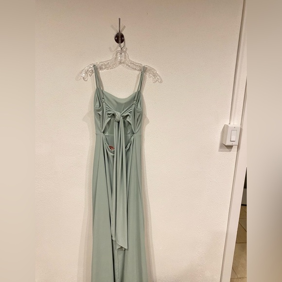 Birdy Grey Benny Tie Back Dress in Crepe Sage Size Small VGUC - Picture 6 of 7